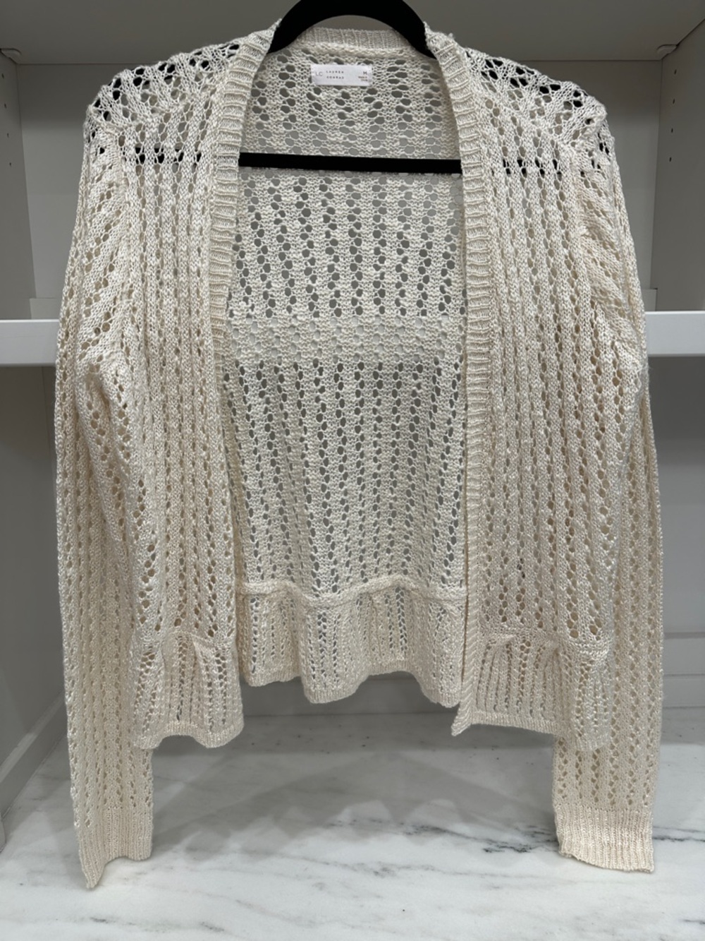 Lauren Conrad medium open knit cardigan.  Like new